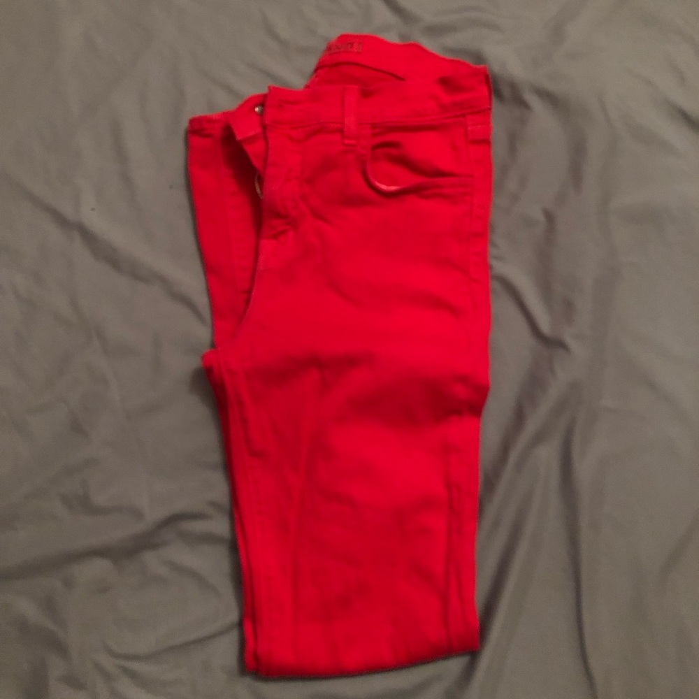 red jeans